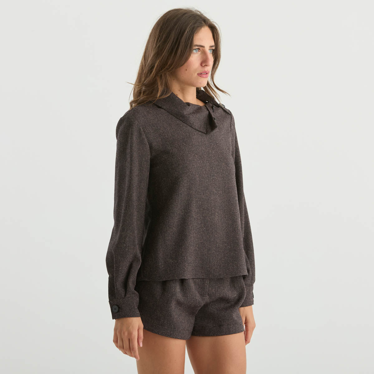 Patrizia Pepe maglia in tessuto marrone