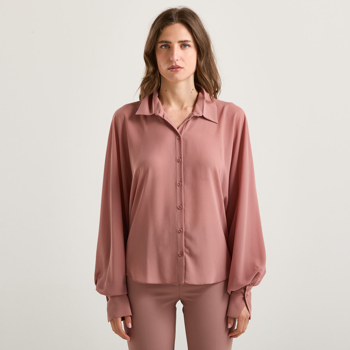 Patrizia Pepe camicia in tessuto rosa antico