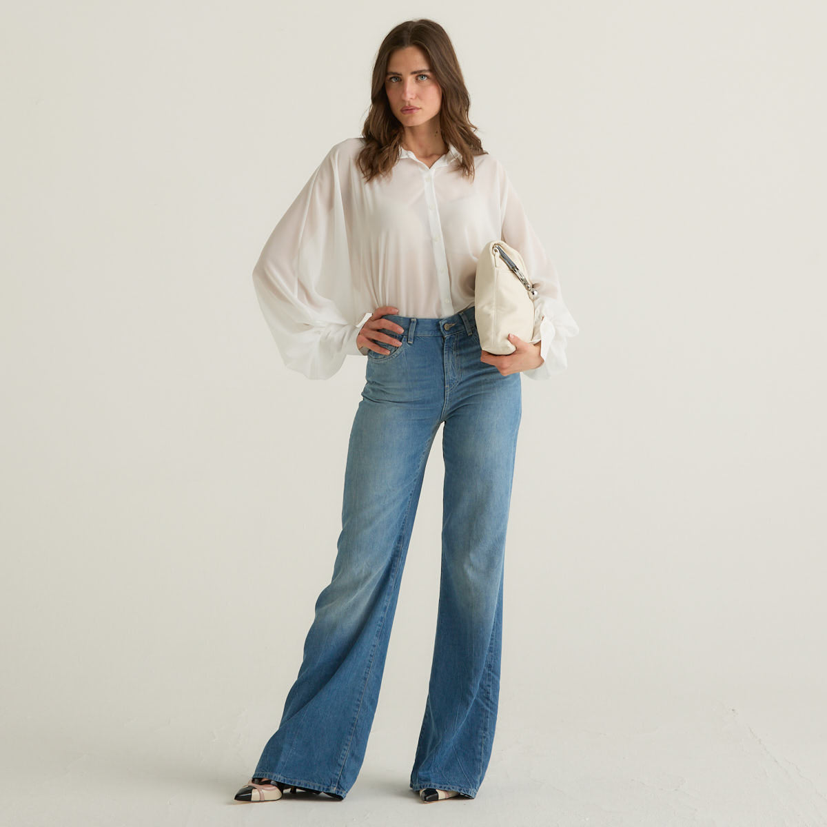 Patrizia Pepe camicia fluida bianca