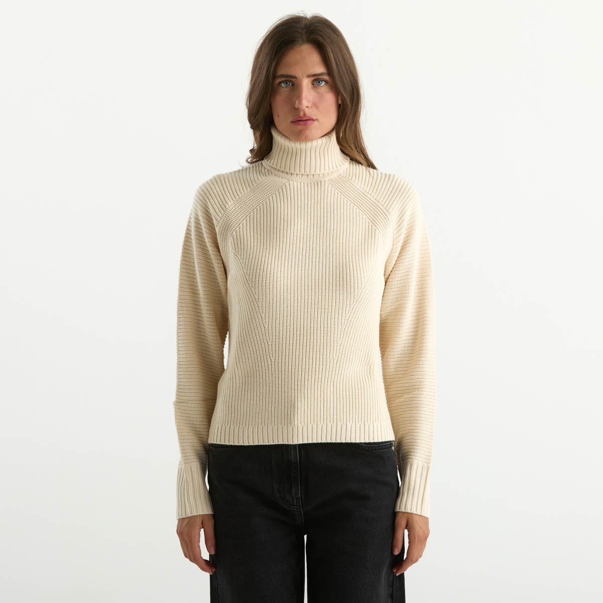 Patrizia Pepe maglione a collo alto panna