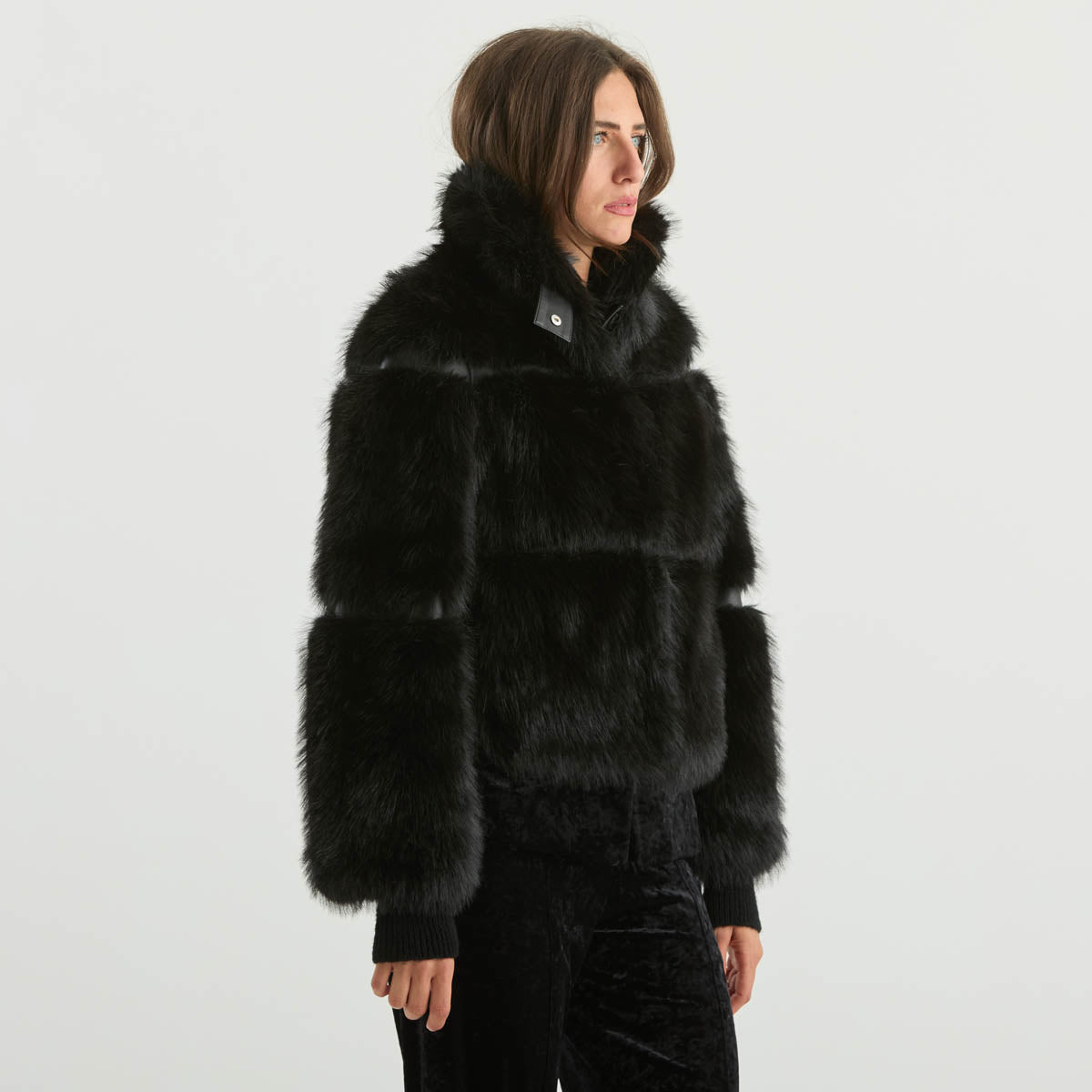 Patrizia Pepe eco pelliccia corta nera