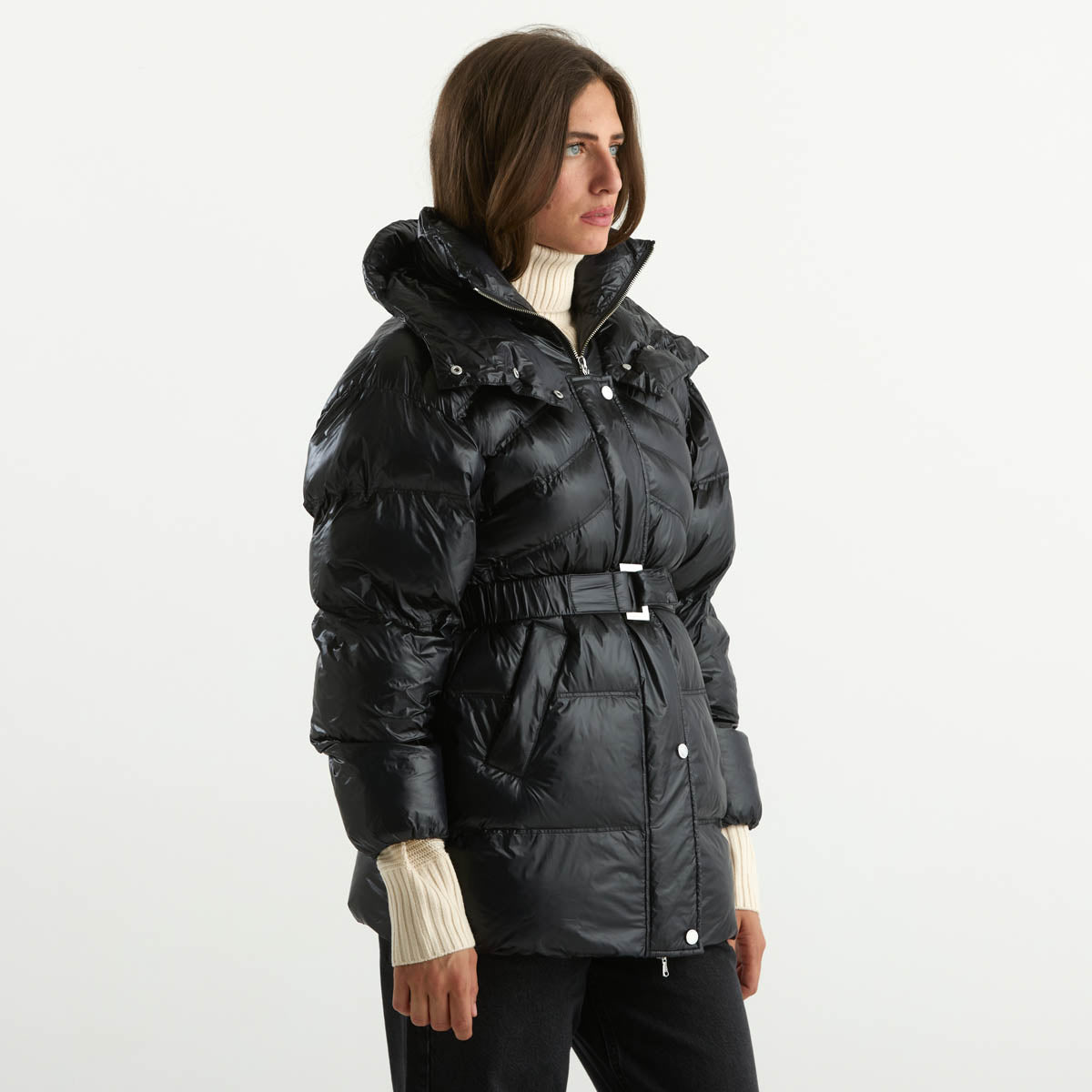 Patrizia Pepe giubbotto imbottito in tessuto nero