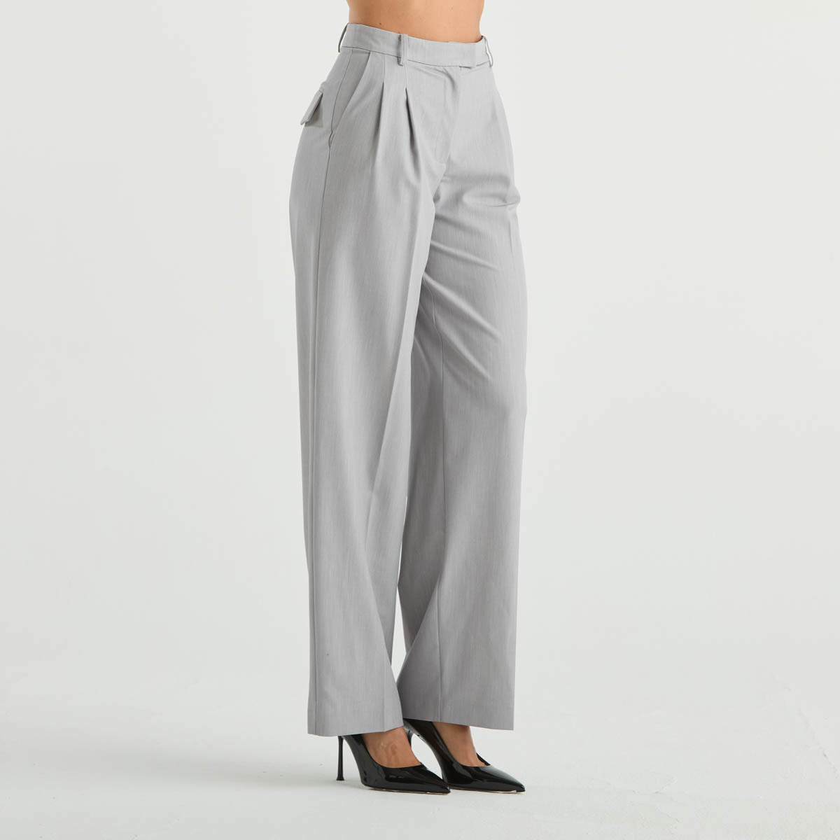 Patriza Pepe pantalone elegante in tessuto grigio