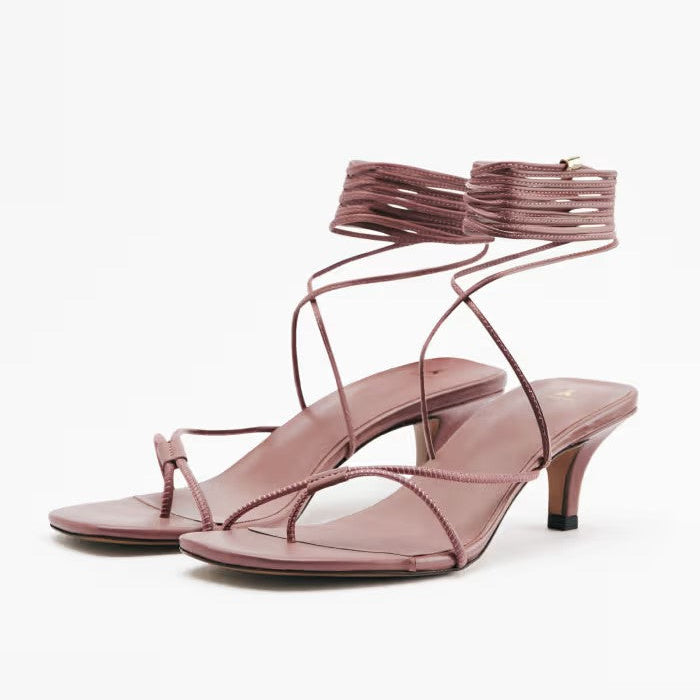 Patrizia Pepe sandalo con tacco in pelle rosa
