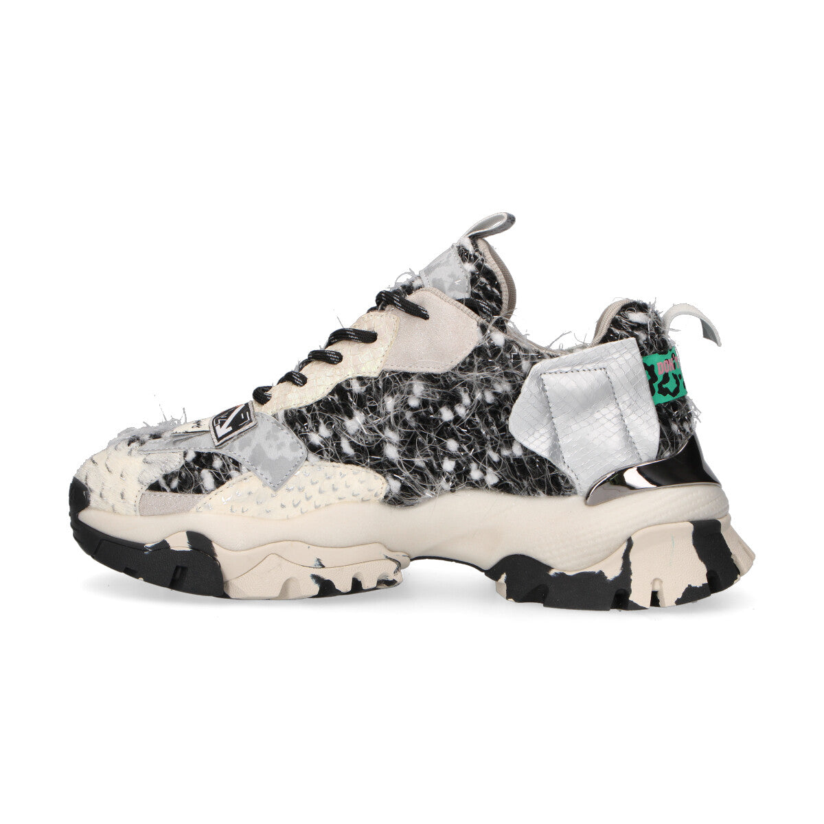 Joia Paris sneaker Label in tessuto grigio