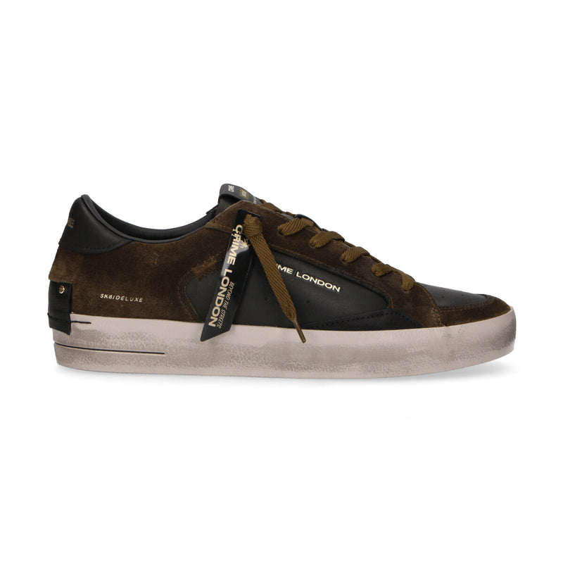 Crime London sneaker SK8 Deluxe black timber