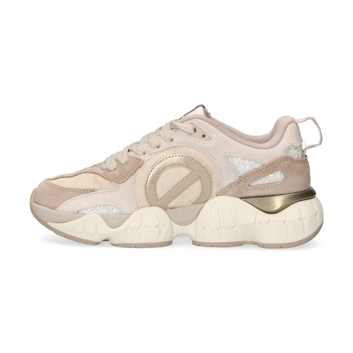 No Name sneaker Krazee Runner in cavallino beige