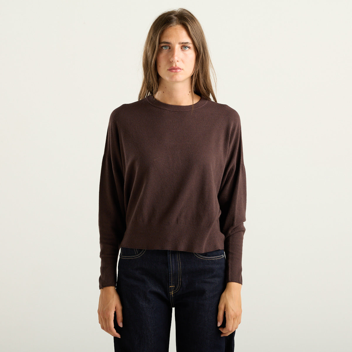 Souvenir maglia girocollo oversize marrone