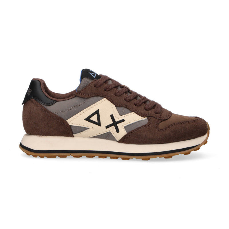 Sun68 sneaker Jaki 2.0 bicolor in camoscio marrone