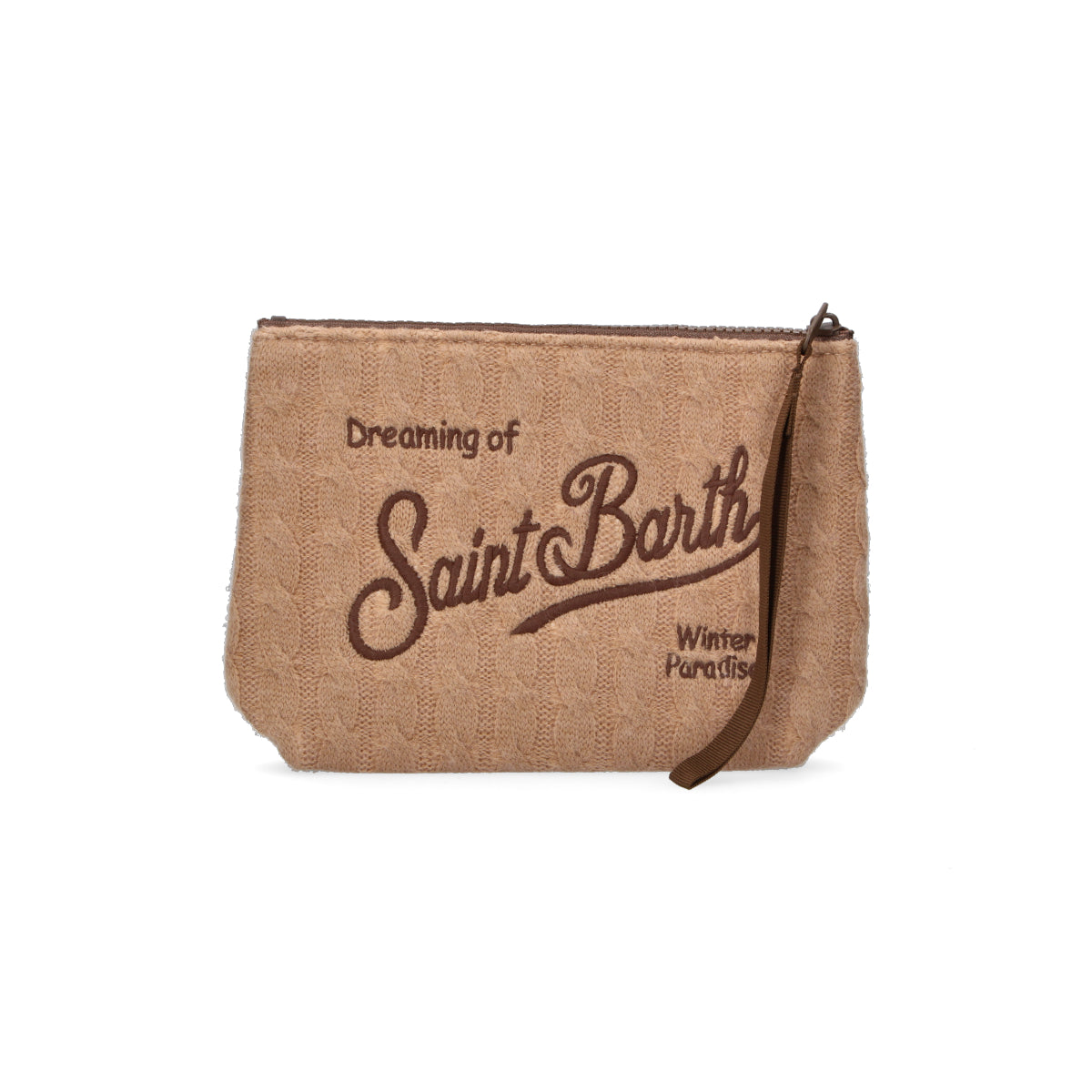 Mc2 Saint Barth pochette Aline Tricot Midi Braid beige