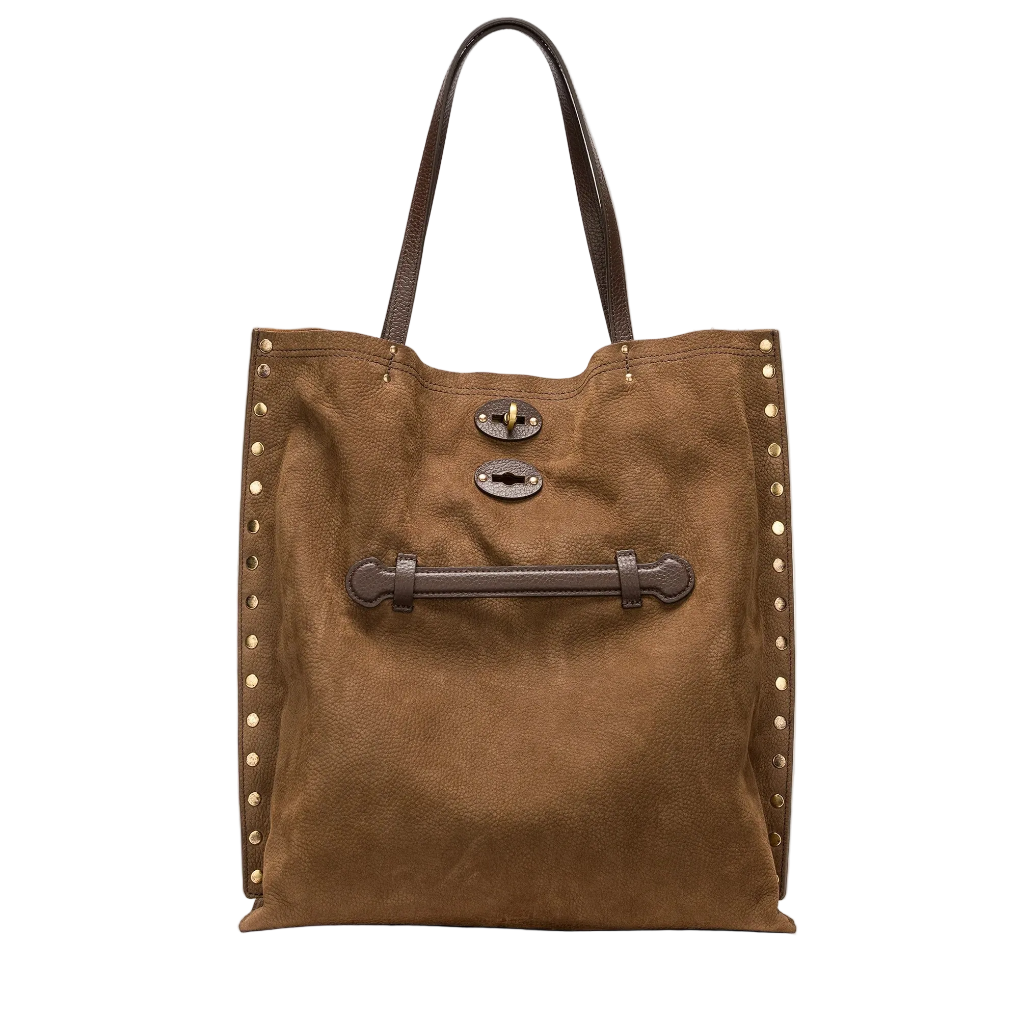 Zanellato borsa A' Spasso Jones Nabuk Medium Brown Tartufo di Norcia