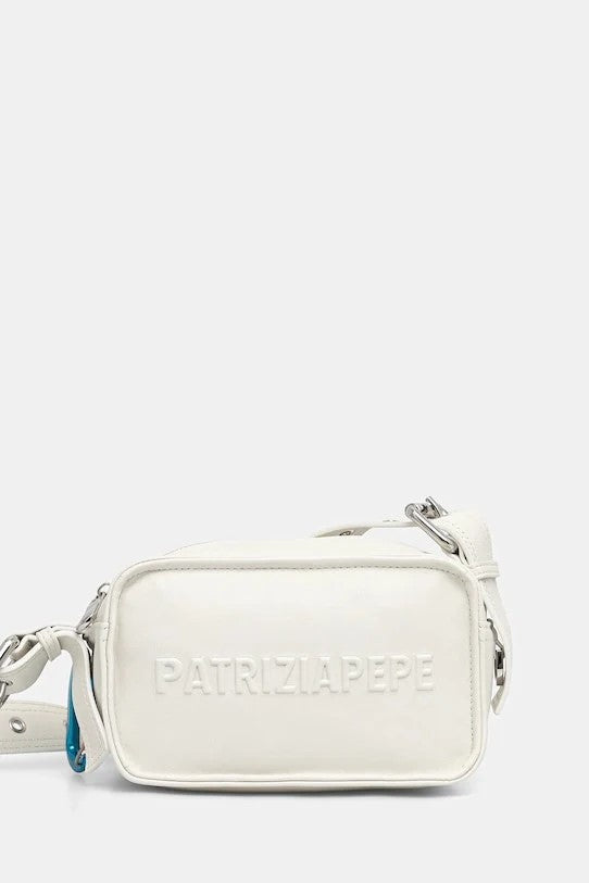 Patrizia Pepe borsa Camera Case (IM)PERFECTION in pelle bianca