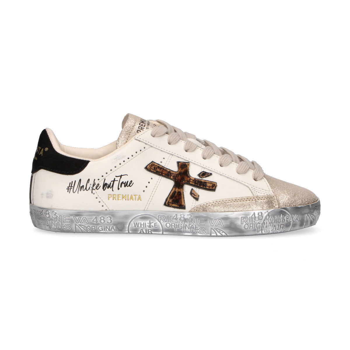 Premiata sneaker Stevend bianca cavallino