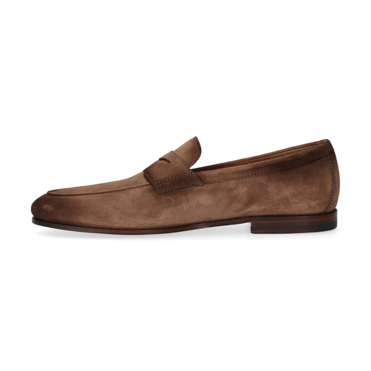 Santoni mocassino Carlos camoscio marrone