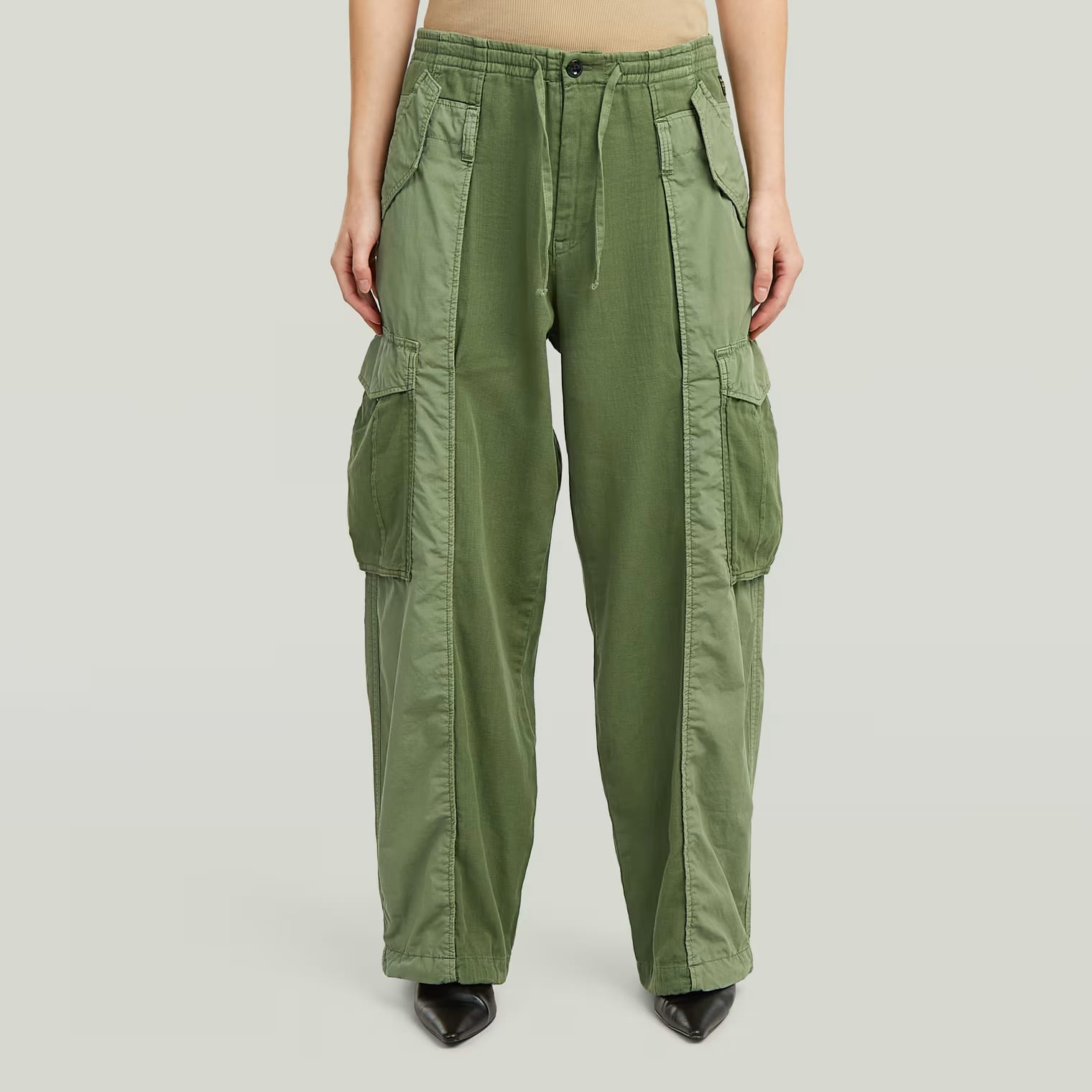 G-Star Pantaloni cargo in misto tessuto verdi