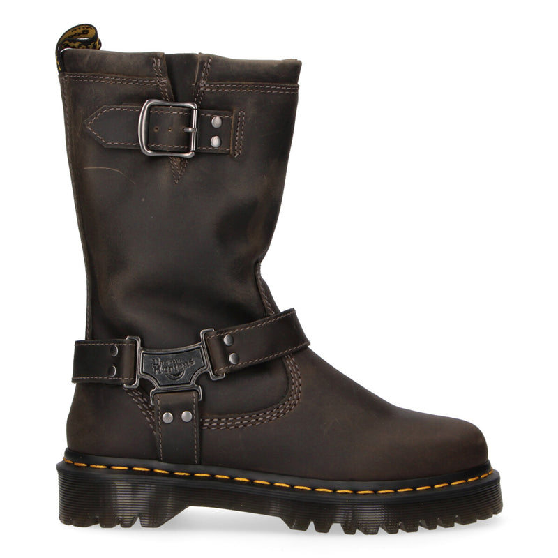 Dr Martens biker Anistone pelle grigio