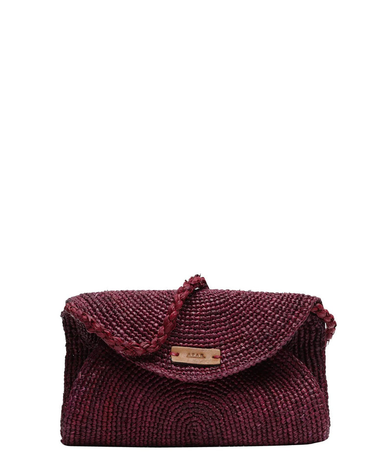 Afar borsa Samira in raffia viola