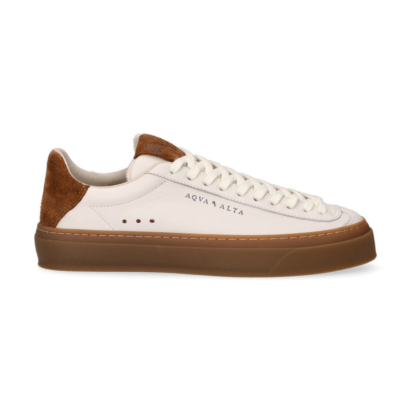 Aqva Alta sneaker Doge in pelle bianca cuoio