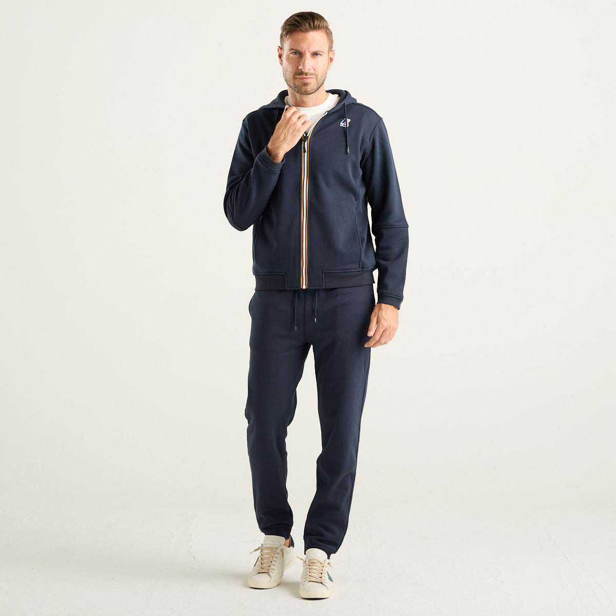 K-Way Prosper Brushed Felpa Uomo Full Zip Blu Scuro
