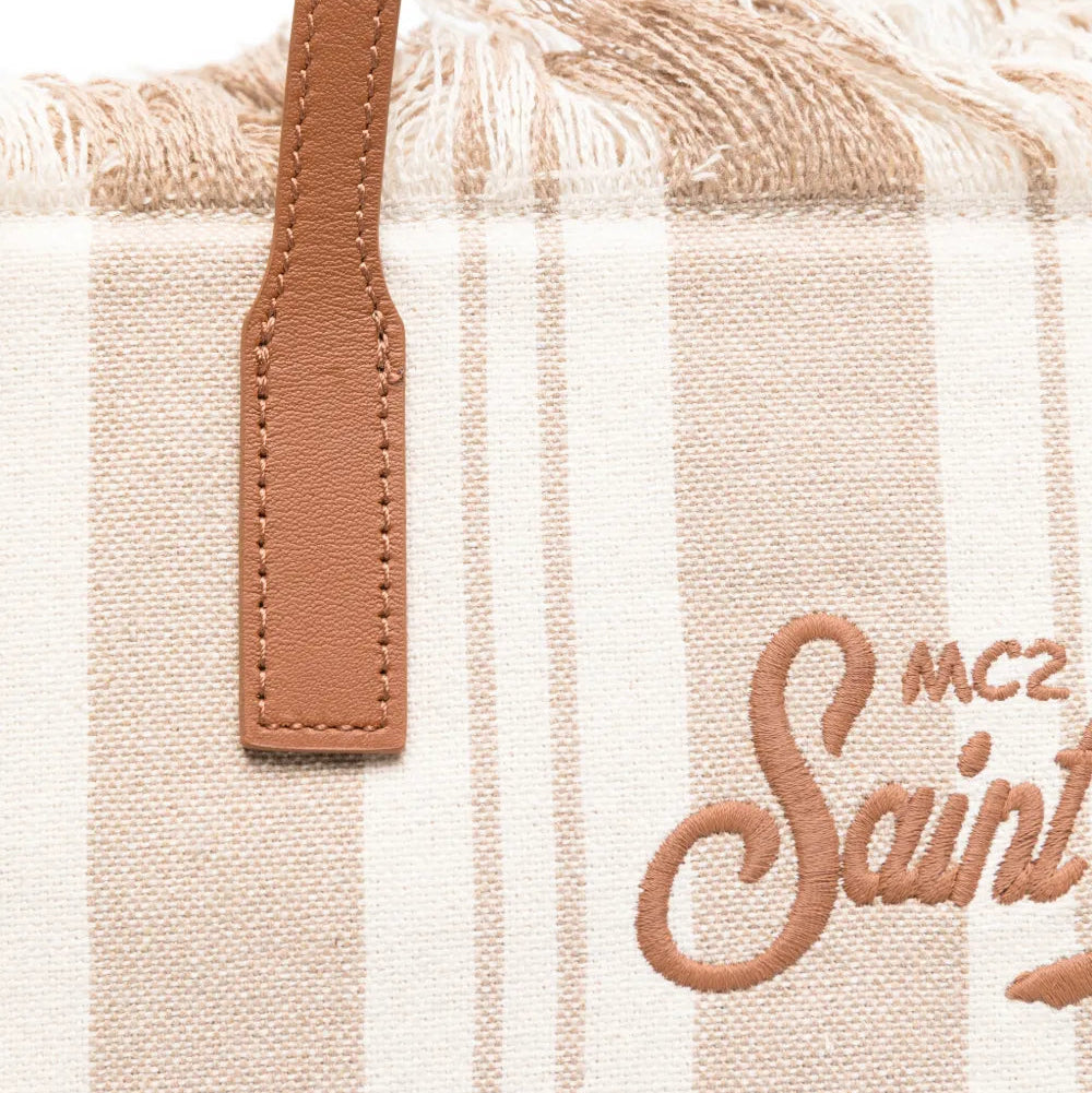 MC2 Saint Barth city frange righe beige