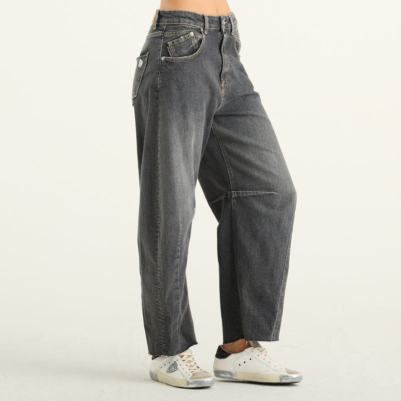 Haveone – Jeans balloon Barbara grigio vintage