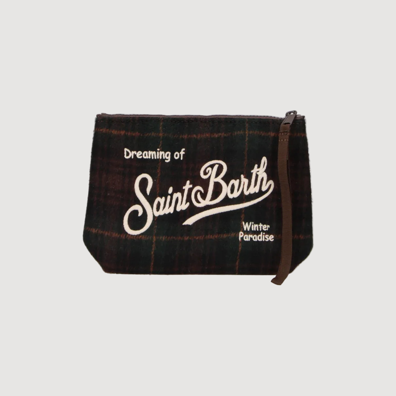 Mc2 Saint Barth pochette Aline Tartan verde