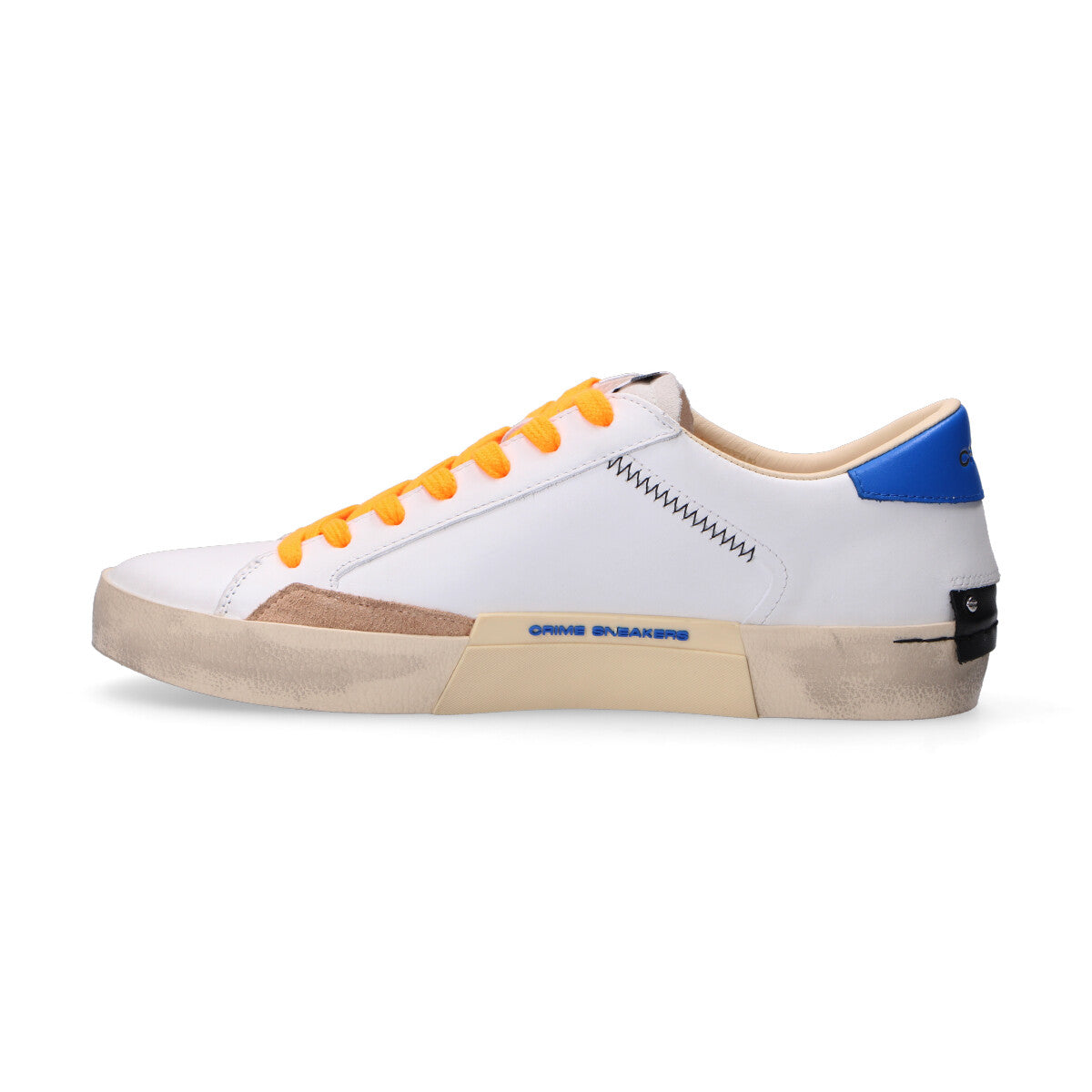 Crime London sneaker Distressed Lo in pelle bianca
