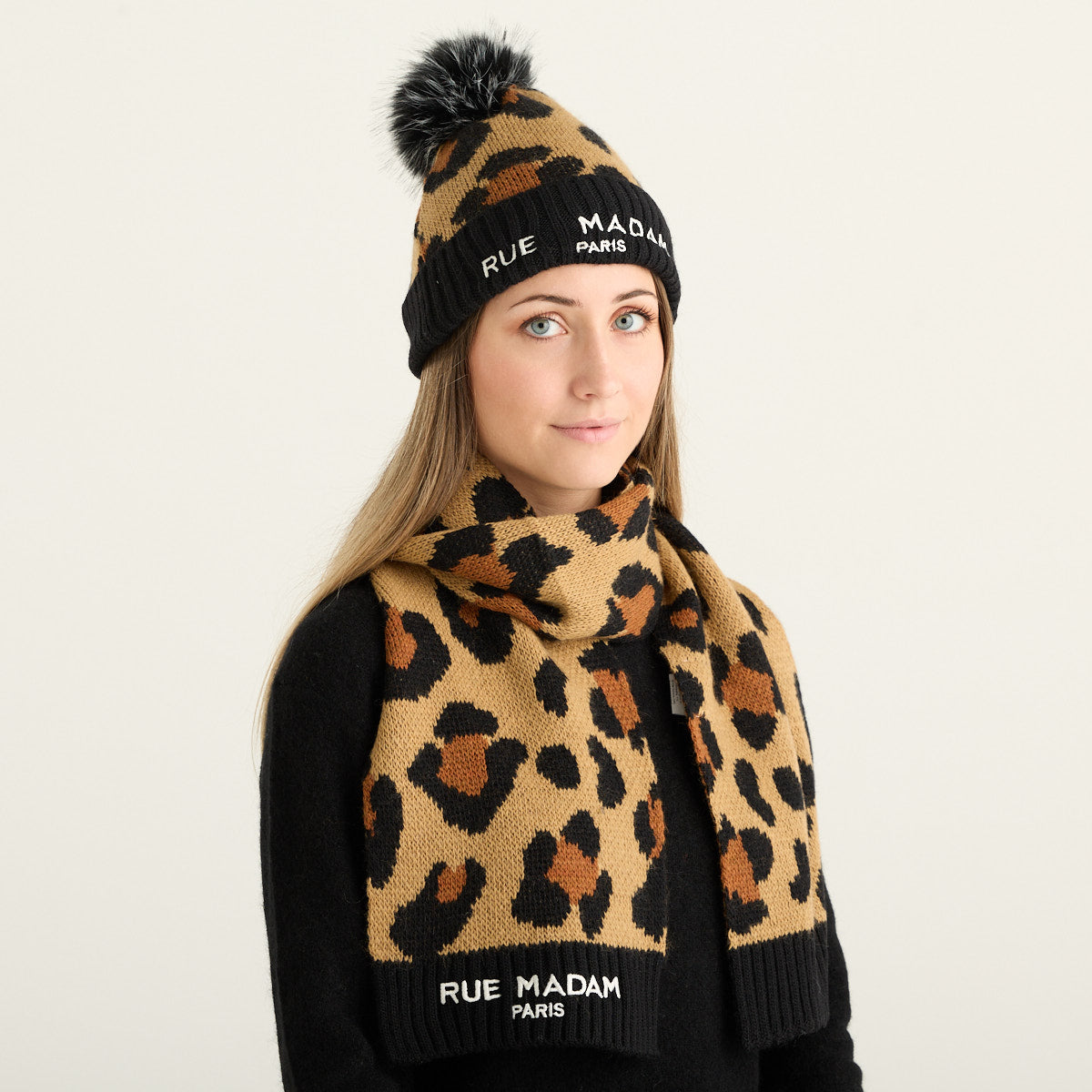 Rue Madam Paris Sciarpa Donna Leopardato
