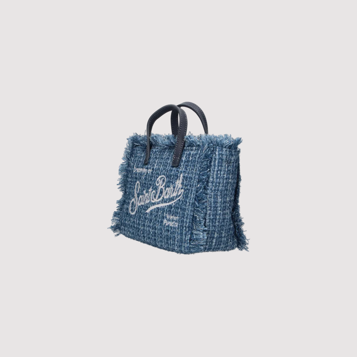 Mc2 Saint Barth borsa Vanity Mini in tweed azzurro