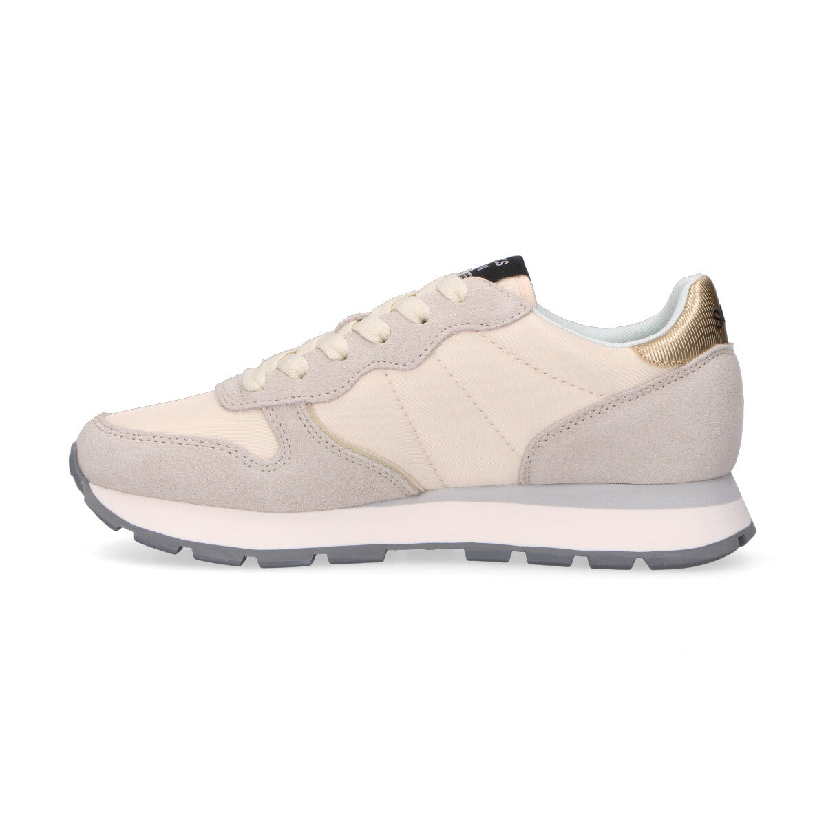 Sun68 sneaker Ally Silver in camoscio bianco