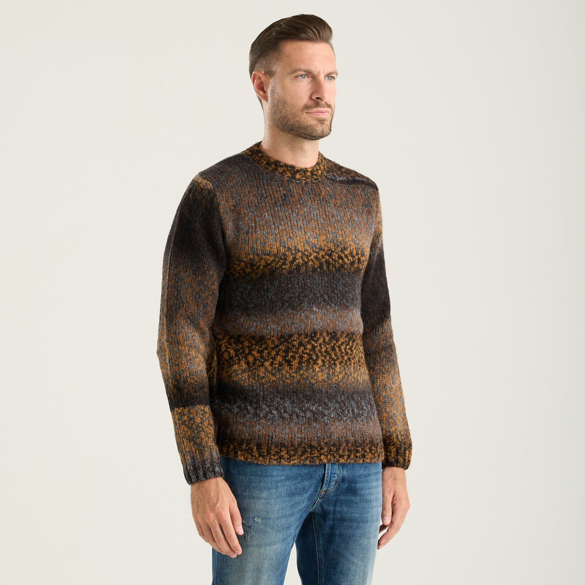 Dondup maglione girocollo in fantasia sfumato