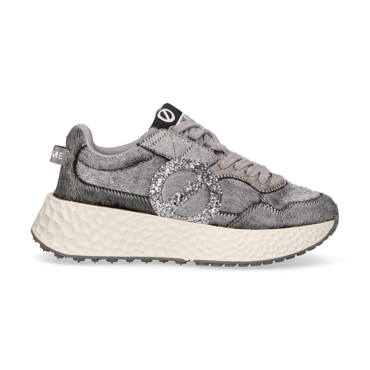 No Name sneaker Carter Jogger in cavallino argento