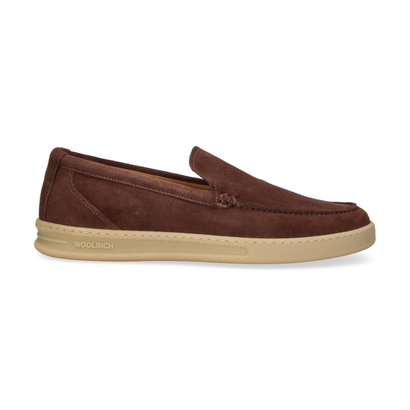 Woolrich mocassino in camoscio testa di moro