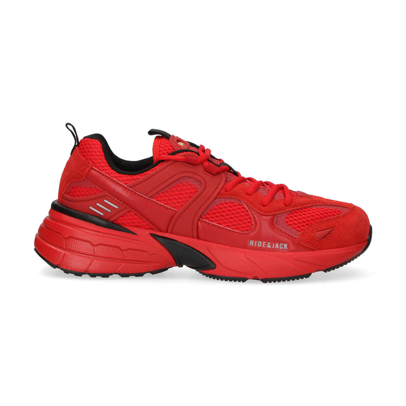Hide&Jack sneaker Running 2000 in pelle,camoscio e nylon rossa