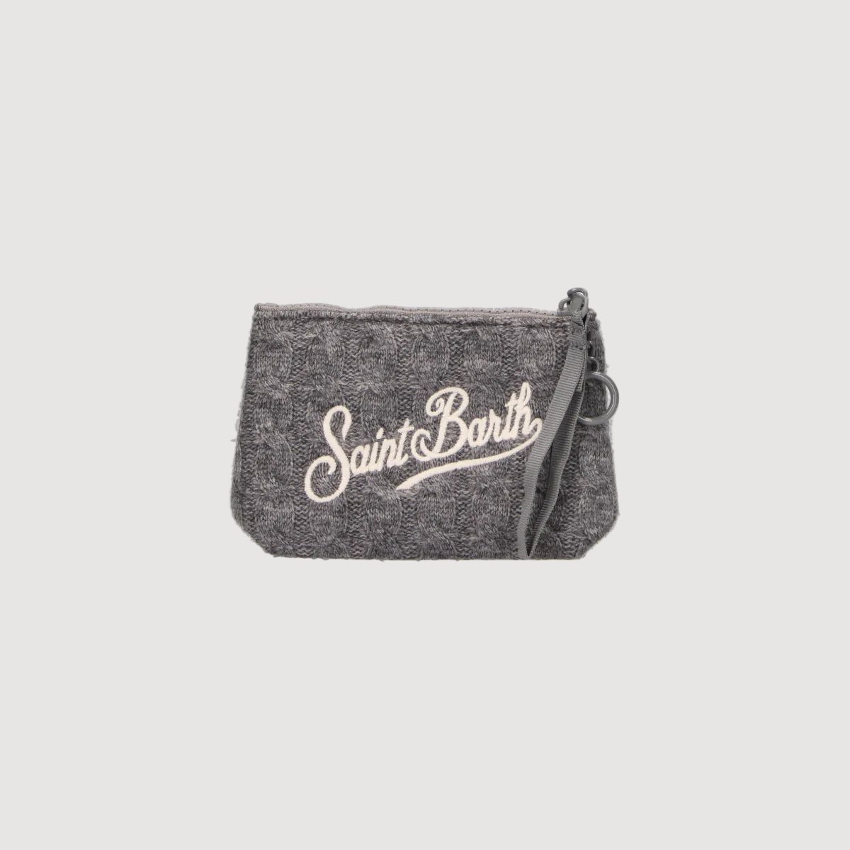 Mc2 Saint Barth pochette Aline Mini Tricot Mini Braid grigia