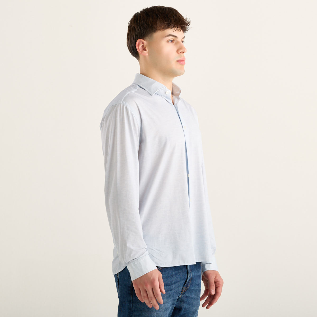 Xacus camicia active in tessuto no stiro azzurra