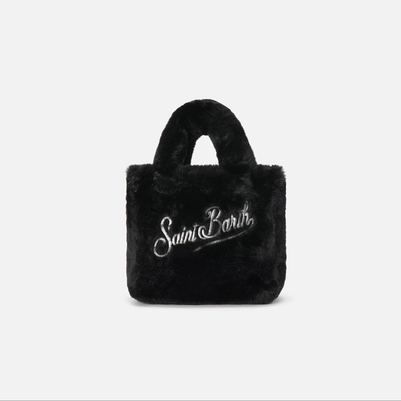Mc2 Saint Barth borsa Vanity Mini Soft Fur nera
