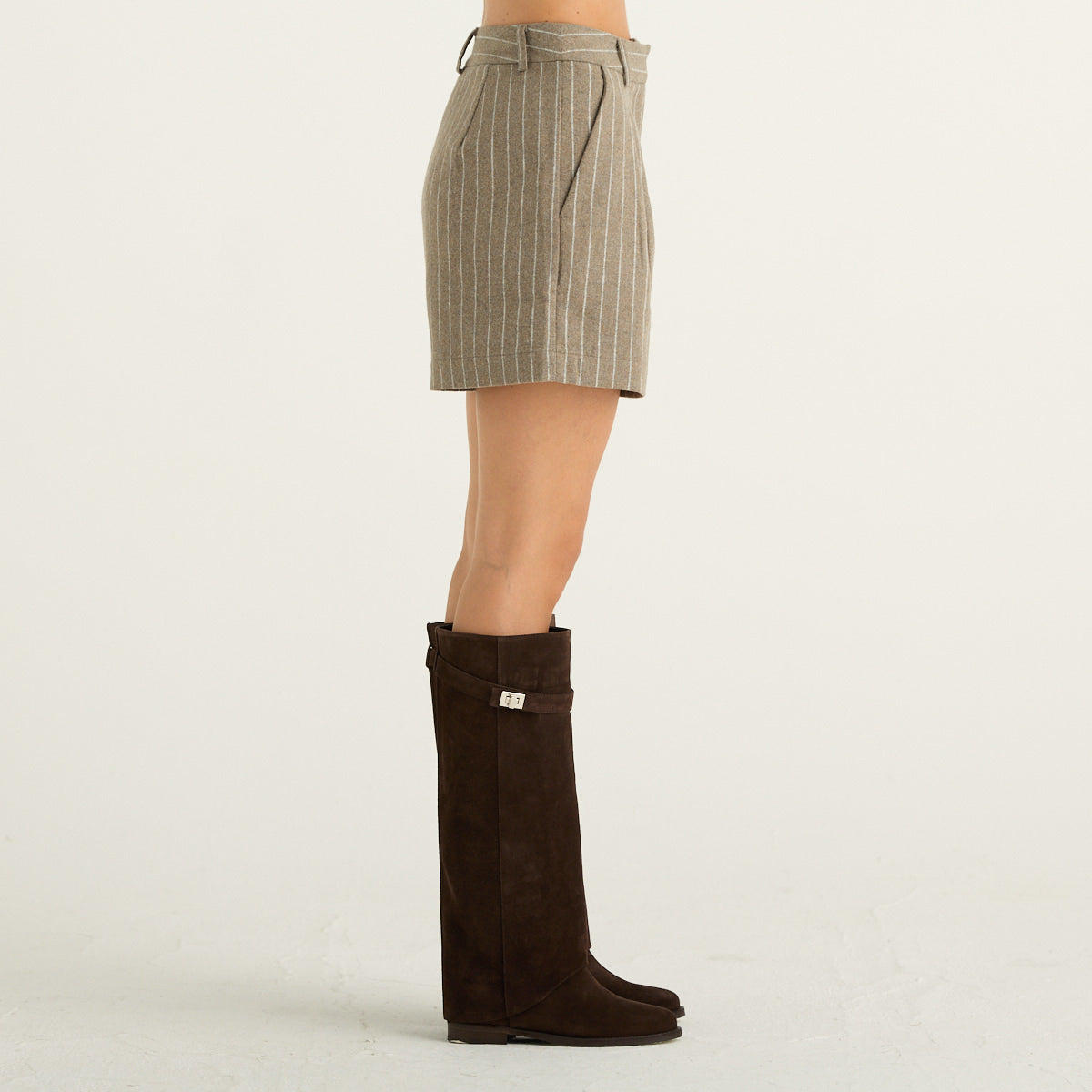 MC2 Saint Barth – Shorts Aya beige gessati