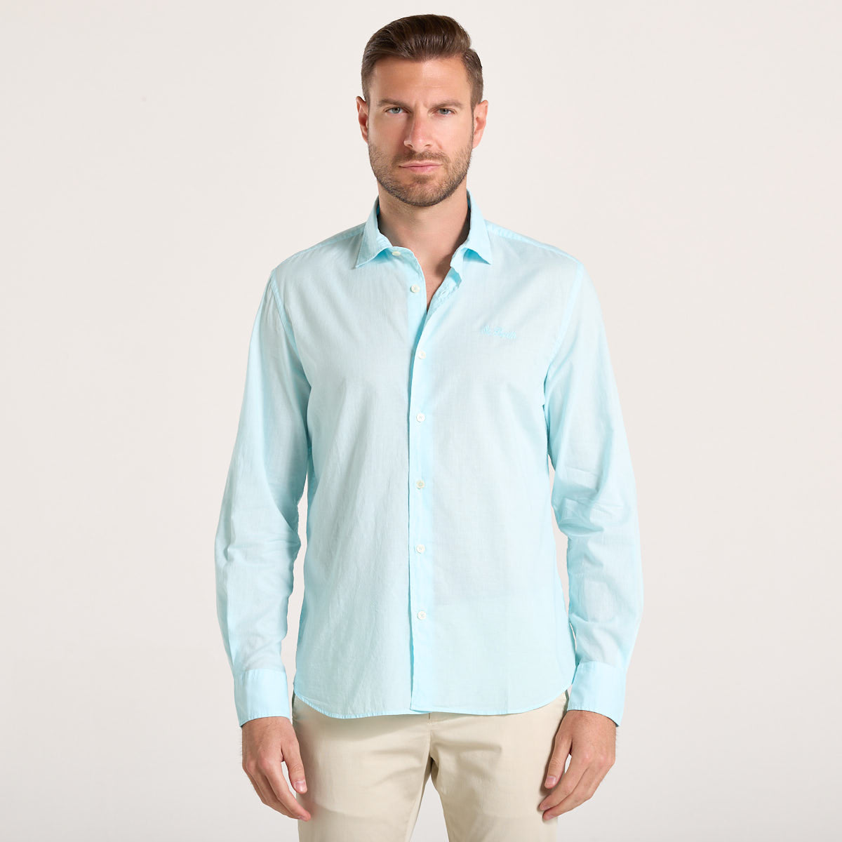 Mc2 Saint Barth camicia leggera verde acqua
