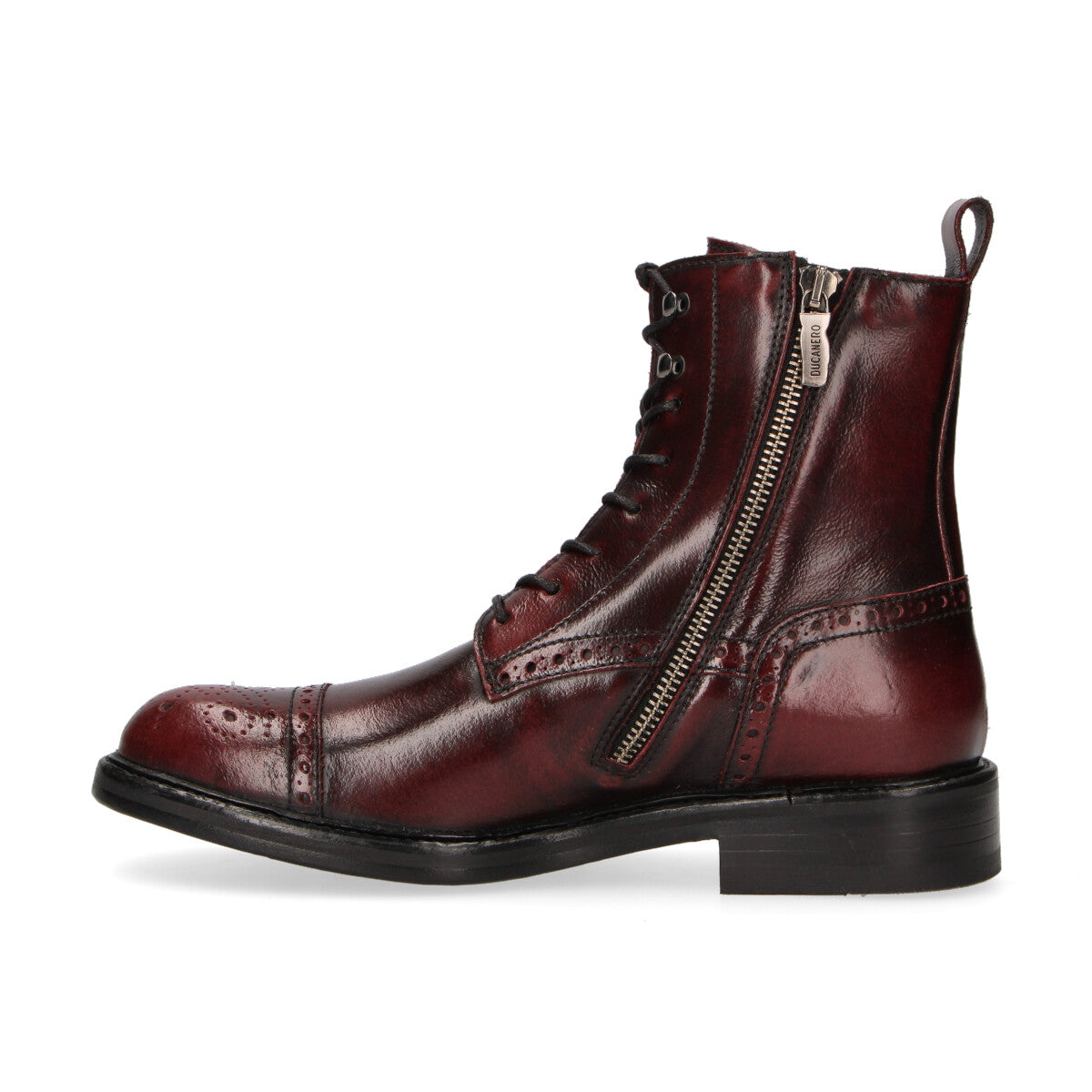 Ducanero polacchino Batman pelle lucida bordeaux