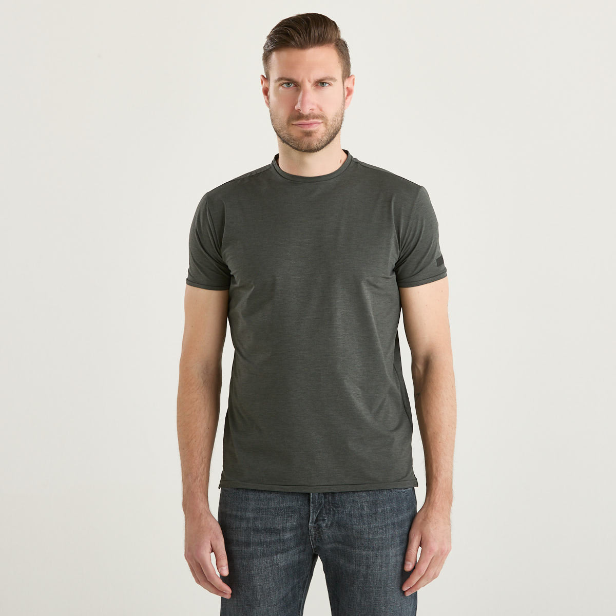 RRD t-shirt microforata in tessuto tecnico verde