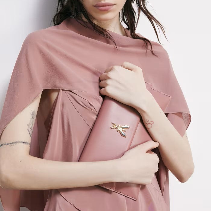 Patrizia Pepe pochette Fly in pelle rosa