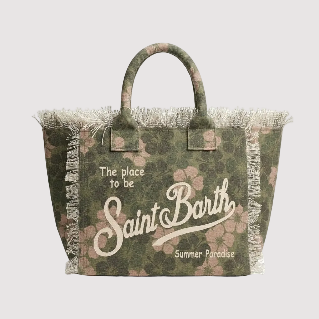 Mc2 Saint Barth borsa vanity hibiscus camouflage