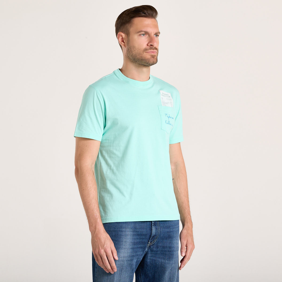 Mc2 Saint Barth t-shirt austin killed bill verde acqua