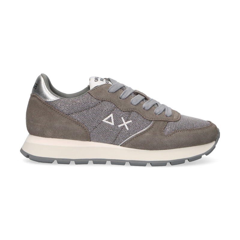 Sun68 sneaker Ally glitter in camoscio grigia