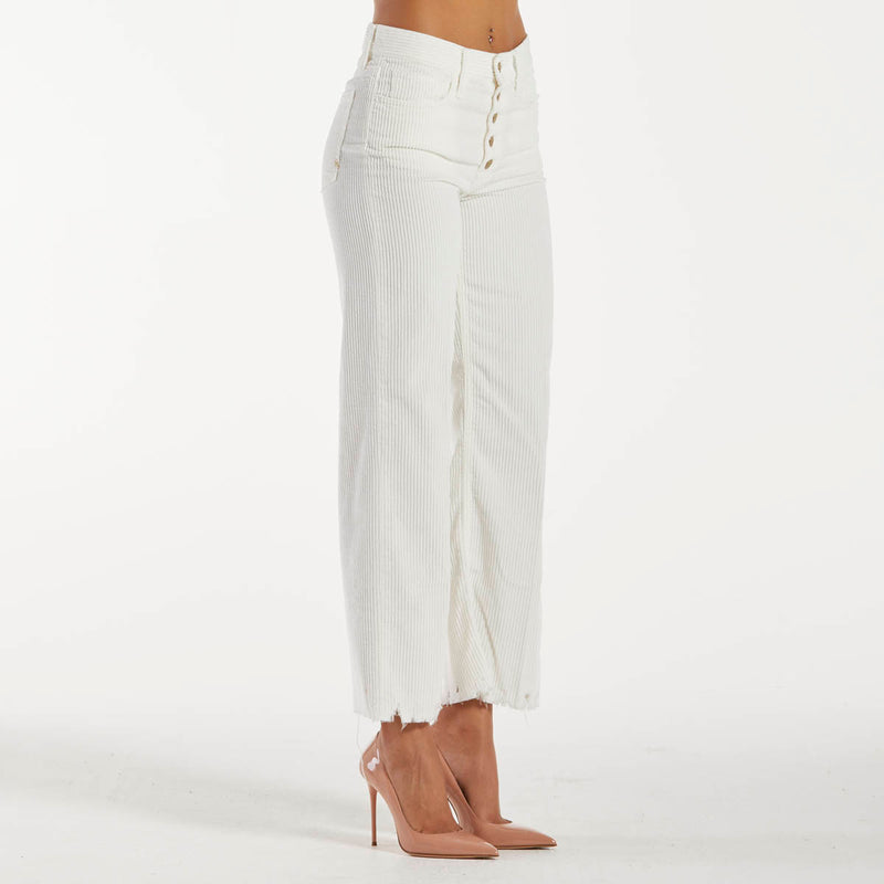 Cycle pantalone right velluto a coste bianco