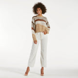 Cycle pantalone right velluto a coste bianco