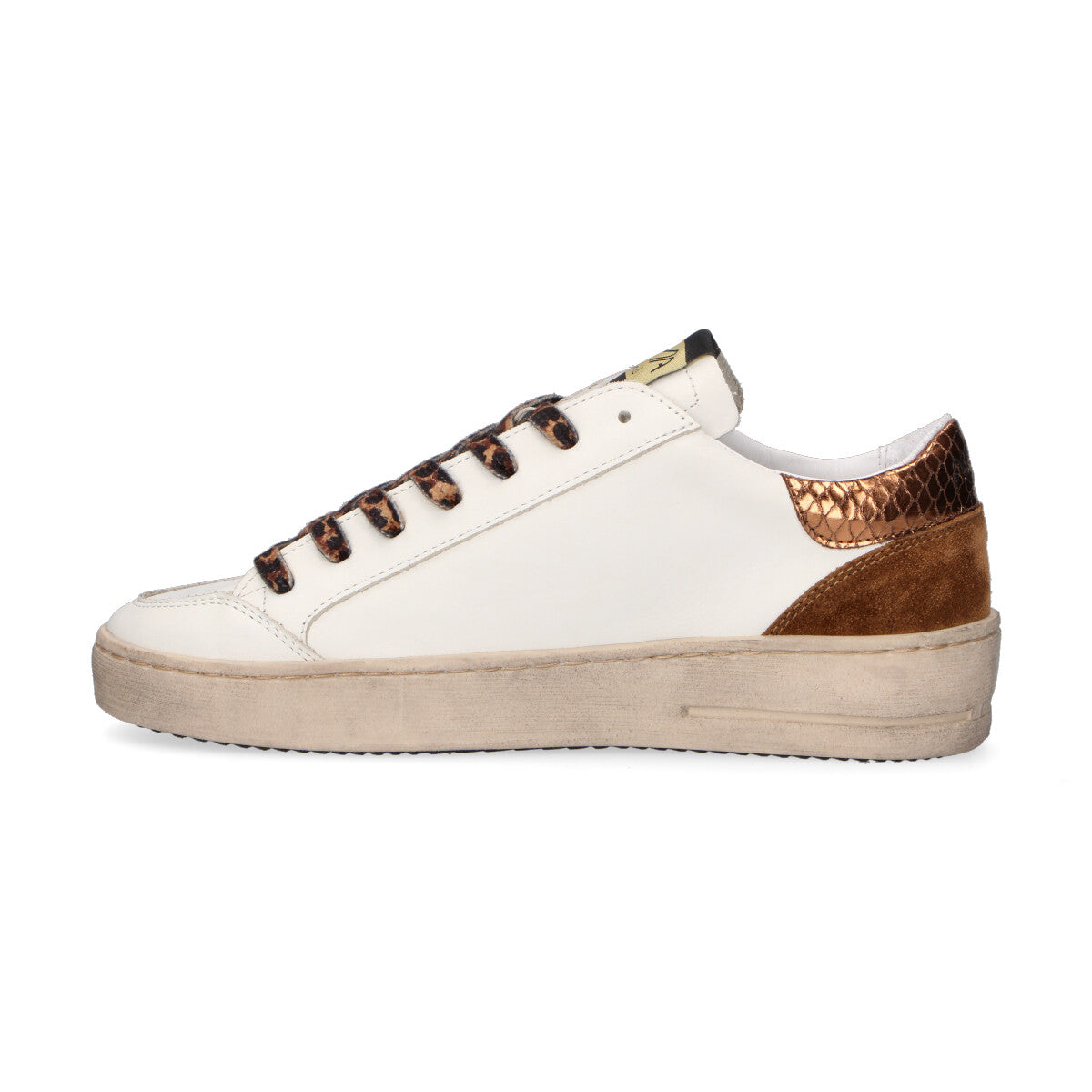 Ama Brand sneaker Slam pelle bianca glitter neri