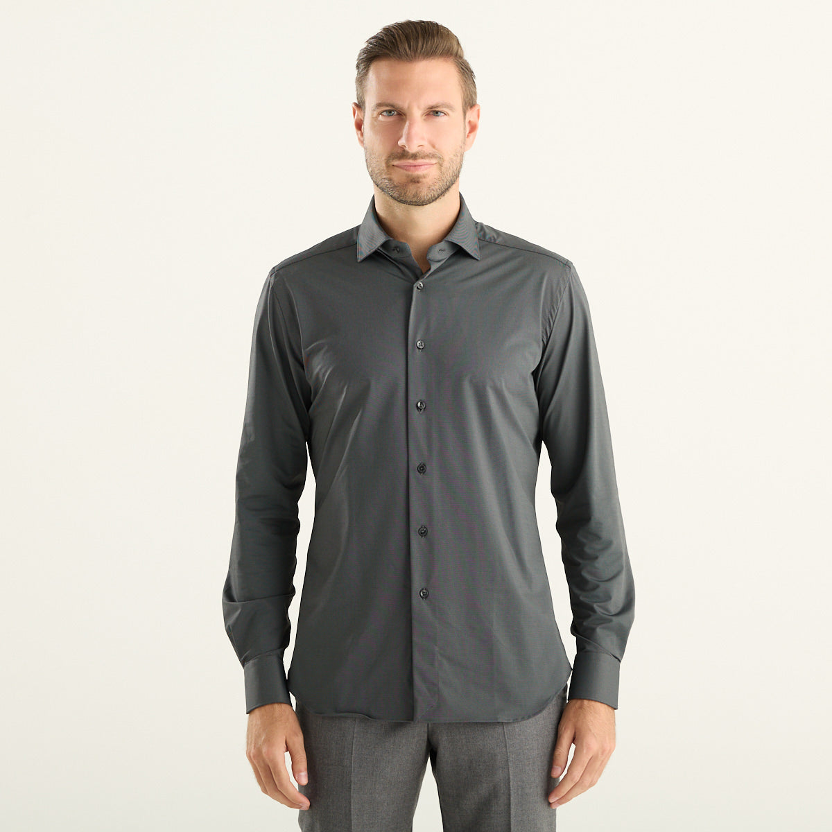 Xacus – Camicia uomo grigio antracite