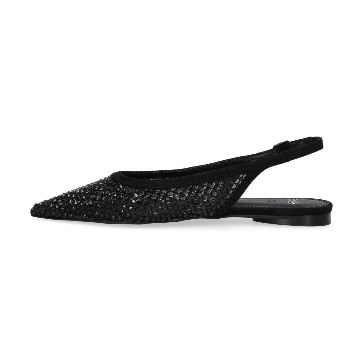Exè chanel Miami in nylon con strass nero